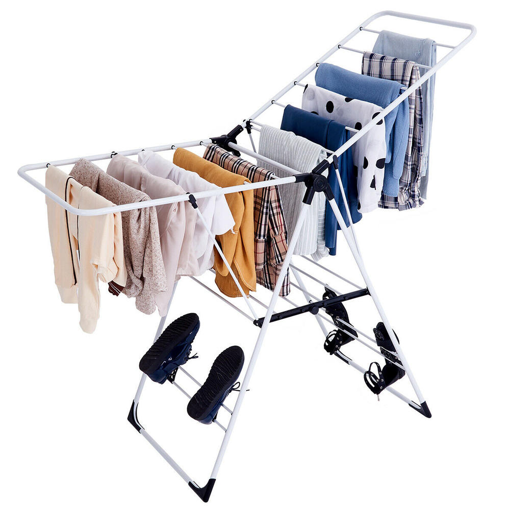 Gymax Laundry Clothes Storage Drying Rack Portable Folding Dryer Hanger Heavy Duty New
