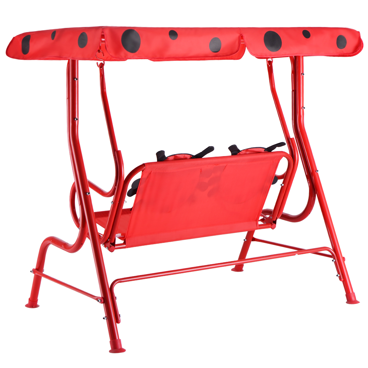 Gymax Gys02126 Kids Patio Swing Chair Children Porch Bench Canopy