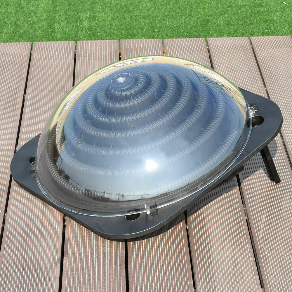 Gymax Solar Water Heater Inground &Above Ground Swimming Pool Water Heater Black