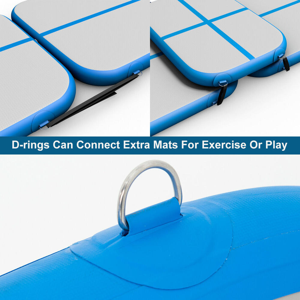 Gymax 10' Inflatable Gymnastics Mat Floor Mats Water Buoyancy with Pump