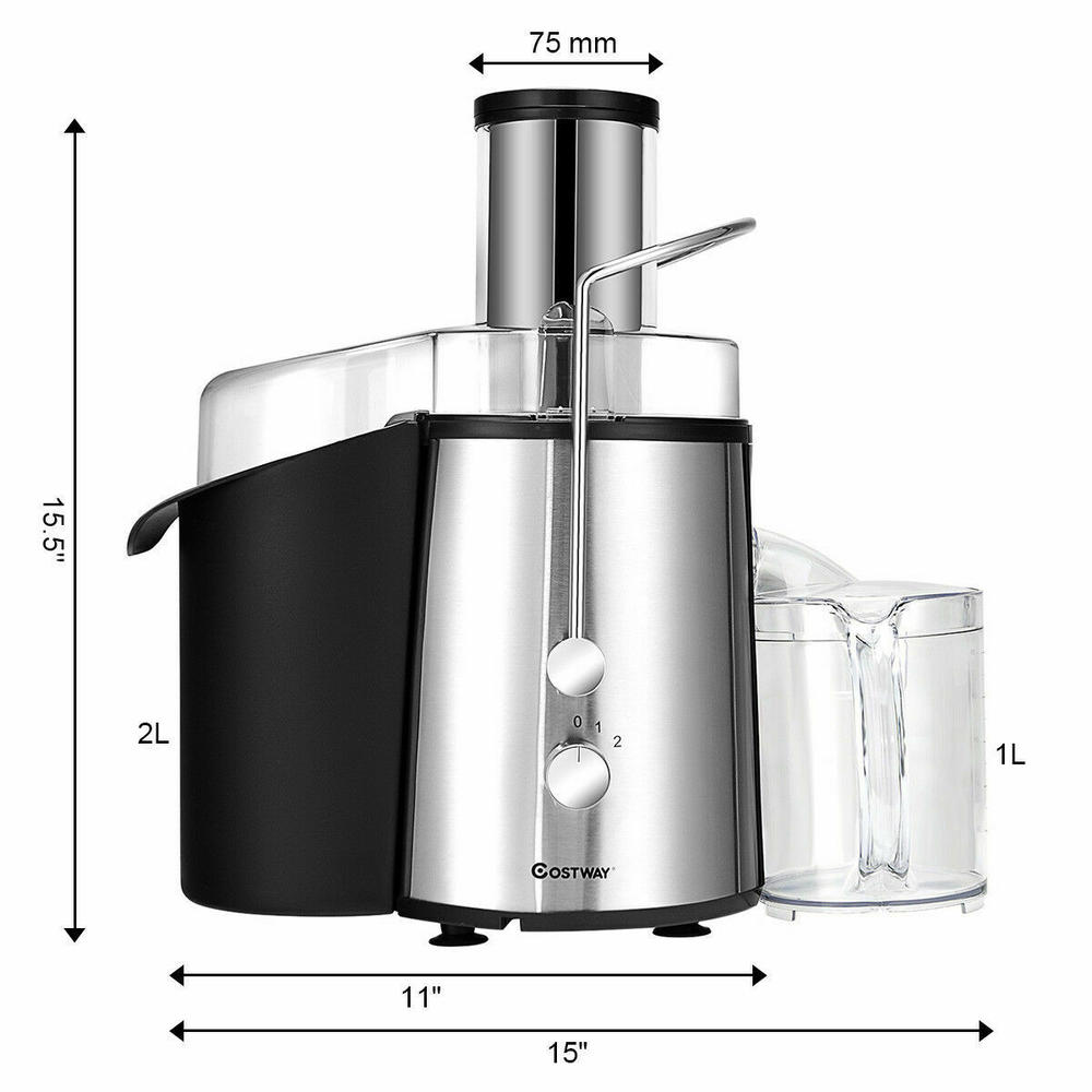 Gymax 2 Speed Kitchen Juicer Wide Mouth Fruit & Vegetable Centrifugal Electric Juicer