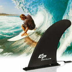Gymax Surf & SUP Single Fin Detachable Center Fin for Longboard Surfboard Paddleboard