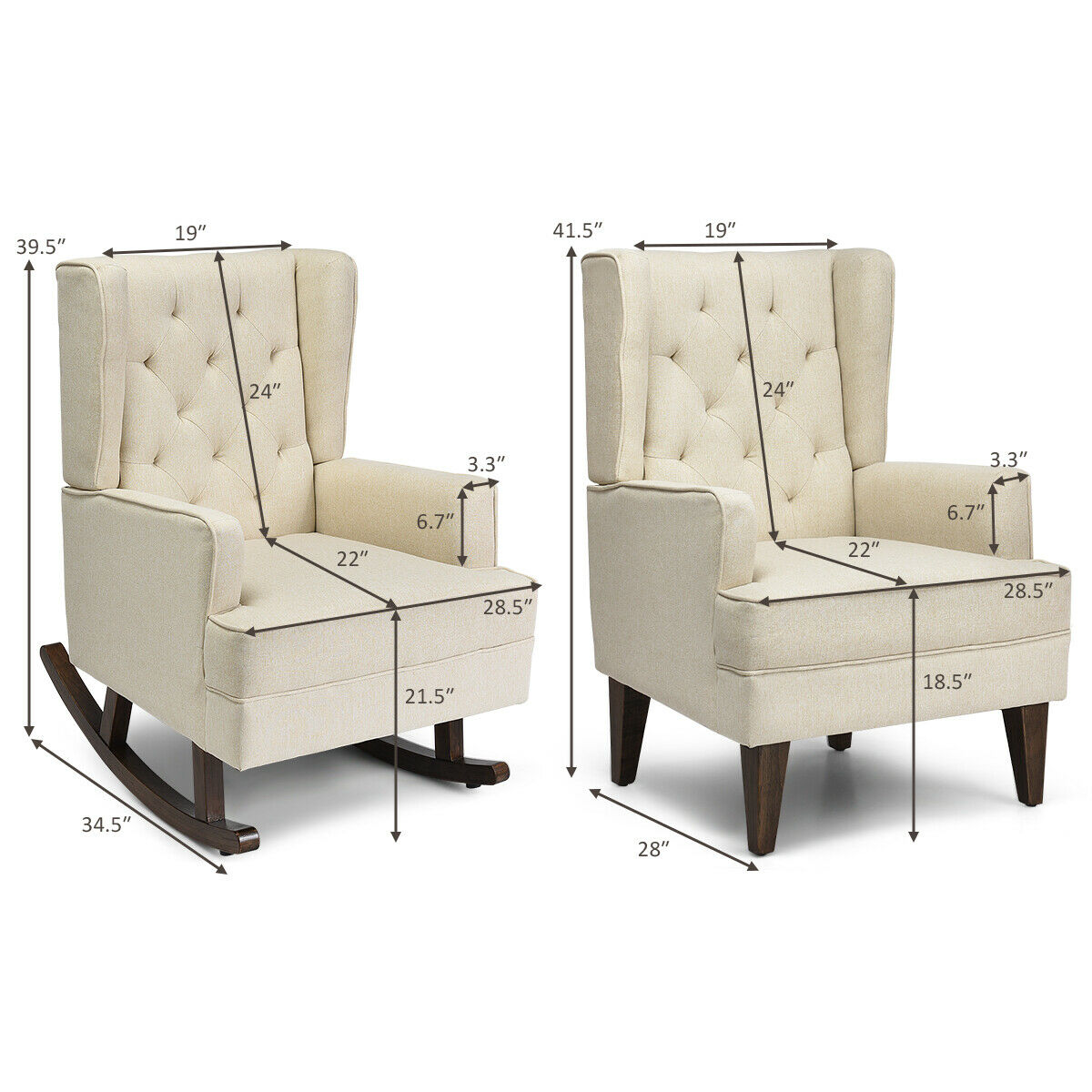 wingback rocker