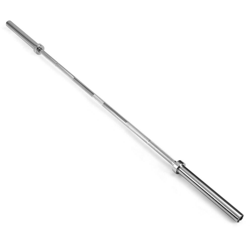 Gymax 700 lbs Olympic Chromed Bar Multipurpose Straight Weight Lifting Bar 7-Foot
