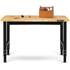 Gymax Adjustable Workbench Heavy-Duty Steel Frame Garage Work Table