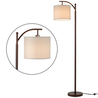 Gymax Standing Industrial Arc Light Modern Floor Lamp With Hanging