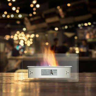 Gymax Tabletop Fireplace Portable Stainless Steel Ventless Bio