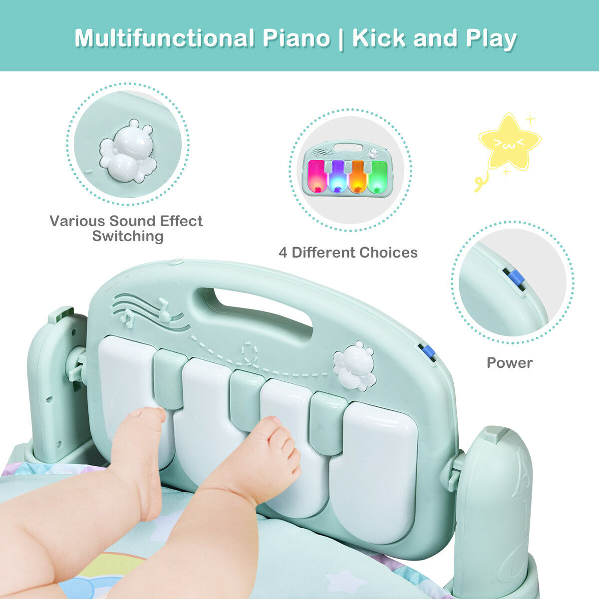baby play mat lights