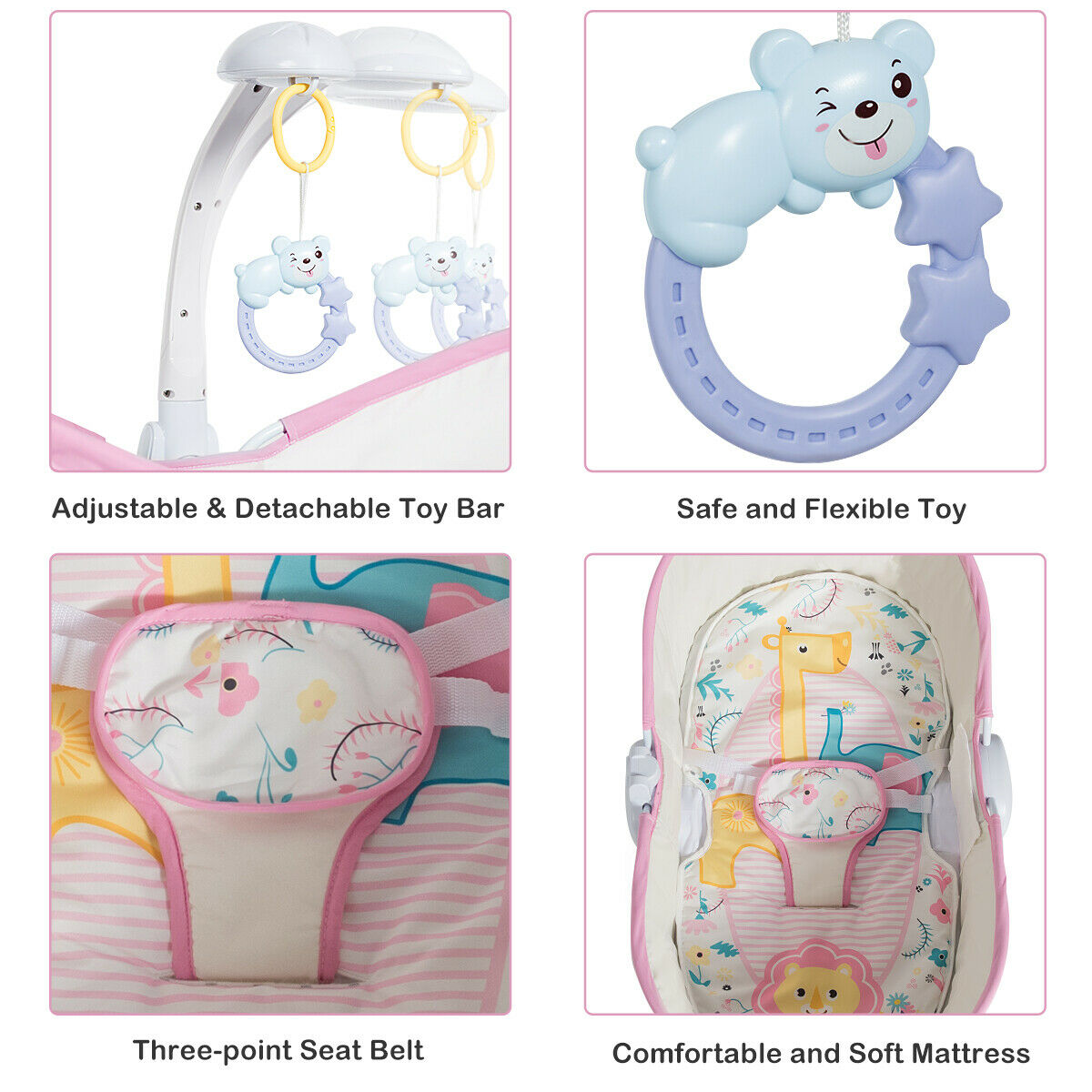 5 in 1 portable baby rocking bassinet