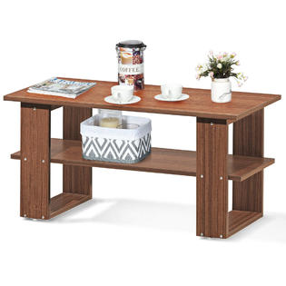 Gymax Coffee Table Rectangular Accent Table Home Furniture W