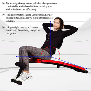 Curved sit up online bench