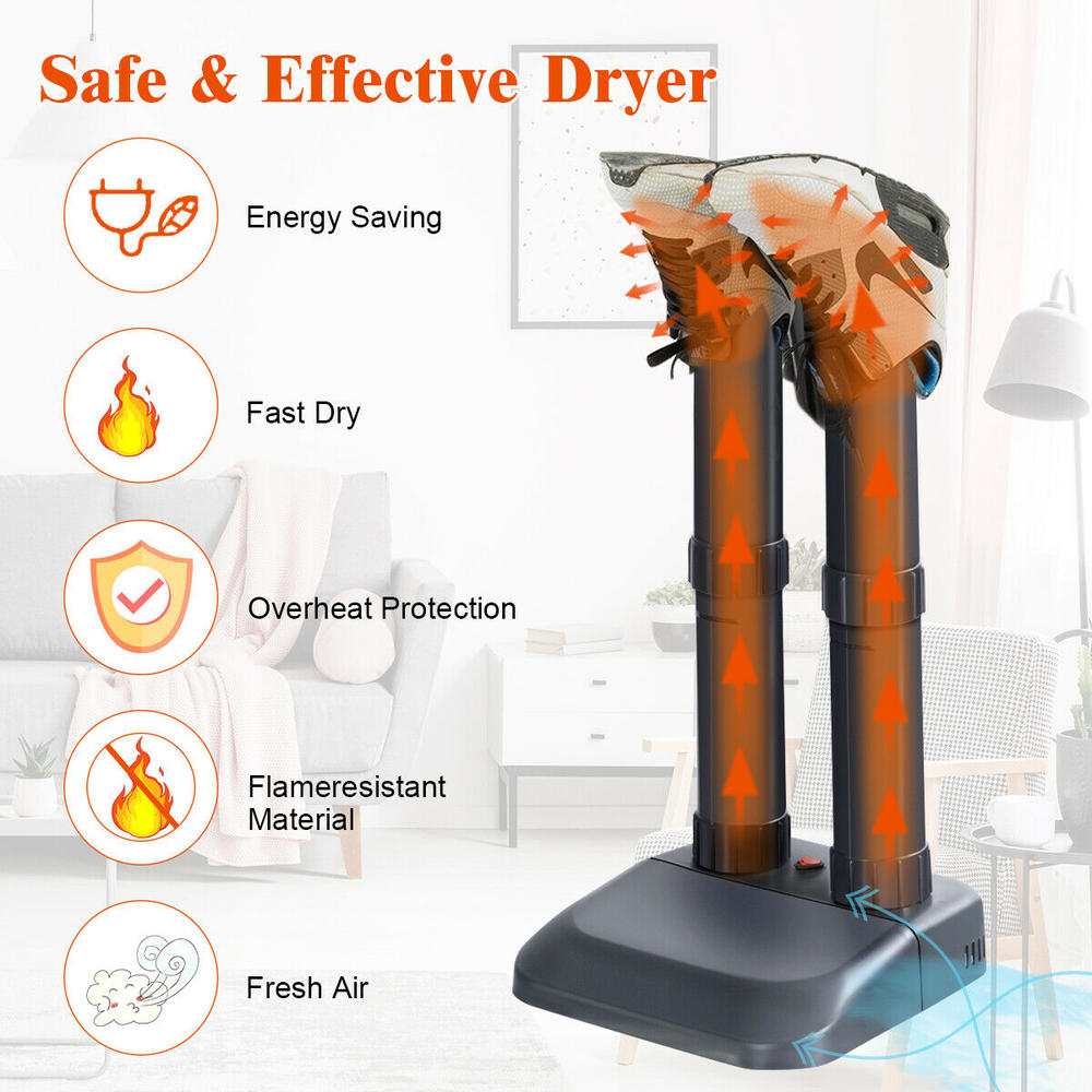 Gymax Electric Shoe Dryer Mighty Boot Warmer Glove Dryer Prevent Odor Mold & Bacteria