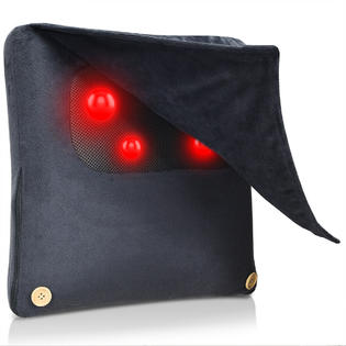 Gymax Shiatsu Massage Pillow Back Neck Massager Kneading W Heat