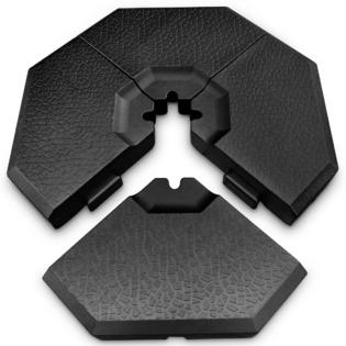 Gymax Gys04178 4pcs Patio Cantilever Offset Umbrella Weights Base Plate Set Heavy Duty 350lbs Fit With Umbrella