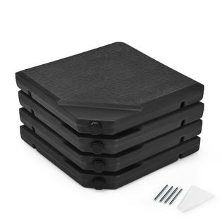 Gymax Gys04180 4pcs Patio Cantilever Offset Umbrella Weights Base Sand Water Filled 238lbs Fit With Umbrella