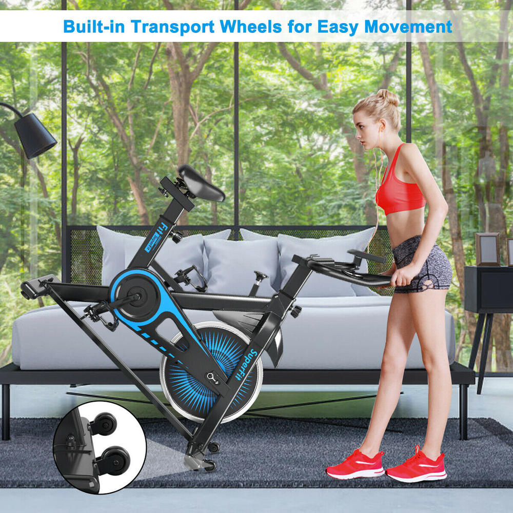 Gymax Home Cycling Stationary Bike Silent Belt Drive Adjustable Resistance Fitness Gym Indoor