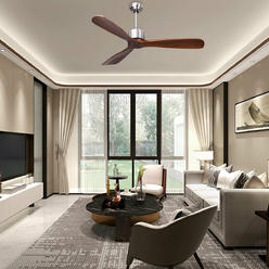 Gymax 52" Modern Ceiling Fan Brushed Nickel Finish w/Remote Control Home Indoor & Outdoor