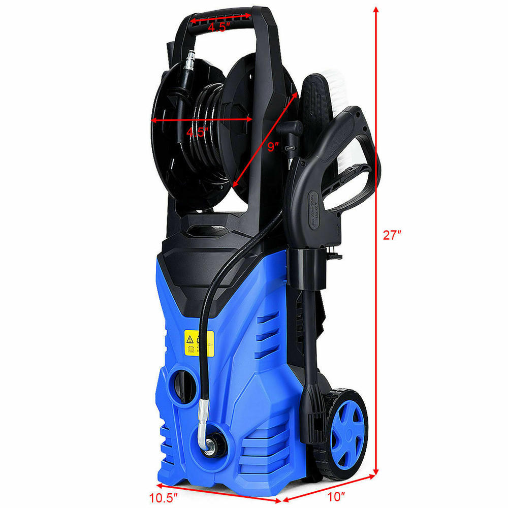 Gymax 2030PSI Electric Pressure Washer Cleaner 1.7 GPM 1800W with Hose Reel New