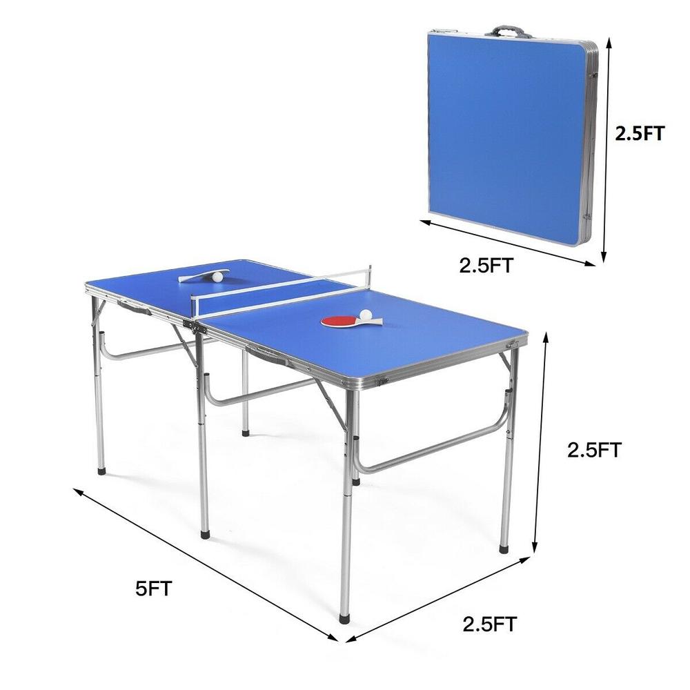  GYMAX Indoor Table Tennis Table Set, Folding Ping