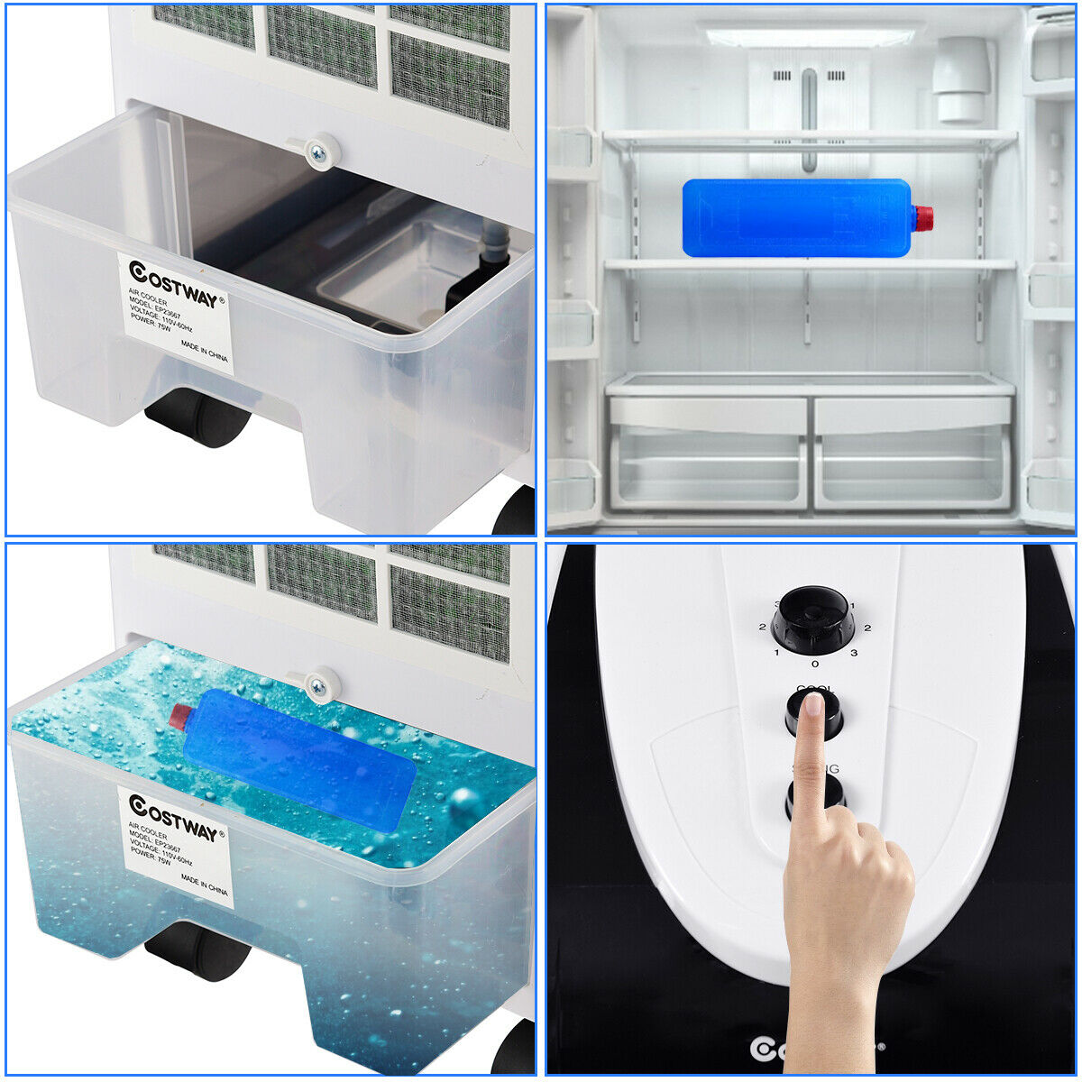 how to use costway air cooler