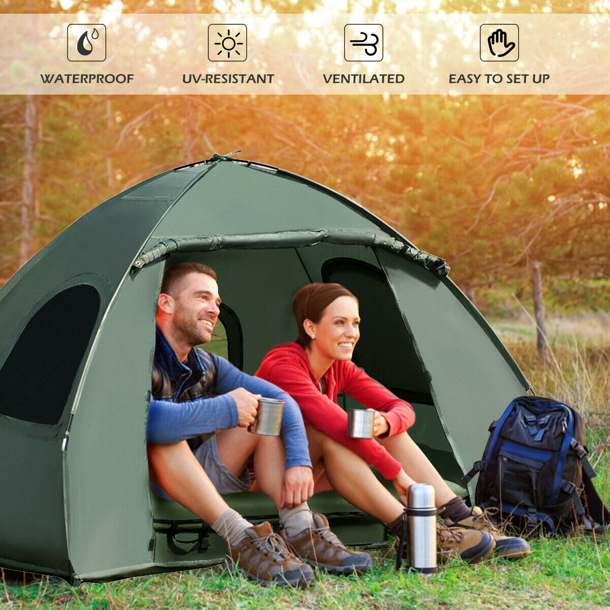 gymax tent cot