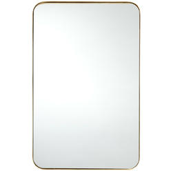 Gymax 32"x20" Wall-Mounted Metal Frame Rectangle Mirror Home Bathroom Entryway