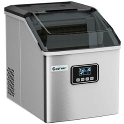 Gymax Countertop Ice Maker Machine Stainless Steel 48Lbs/24H Self-Clean w/ LCD Display Home