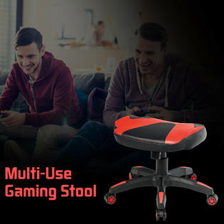Gymax Multi-Use Ottoman Gaming Footstool Chair Height Adjustable Footrest  Swivel Home Office