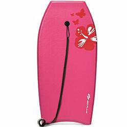 Gymax Pink 41" Super Lightweight Bodyboard Surfing W/Leash EPS Core Boarding IXPE