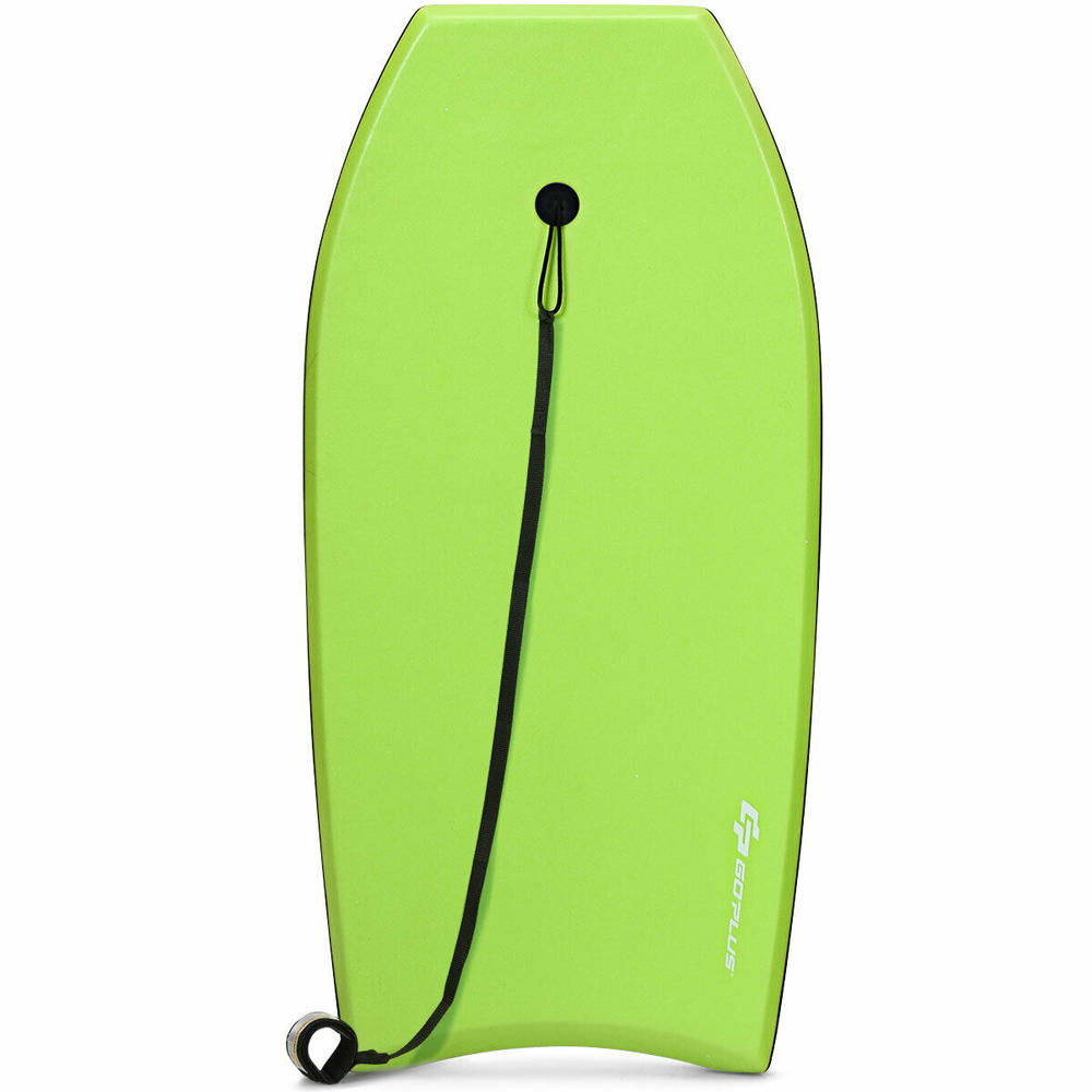 Gymax Green 37" Super Lightweight Bodyboard Surfing W/Leash EPS Core Boarding IXPE