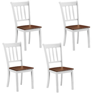Gymax Set Of 4 Wood Dining Chair High Back Dining Room Side Chair Home Kitchen