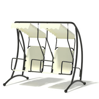 Gymax Gys00476 2 Person Hammock Porch Swing Patio Outdoor Hanging Loveseat Canopy Glider Swing New