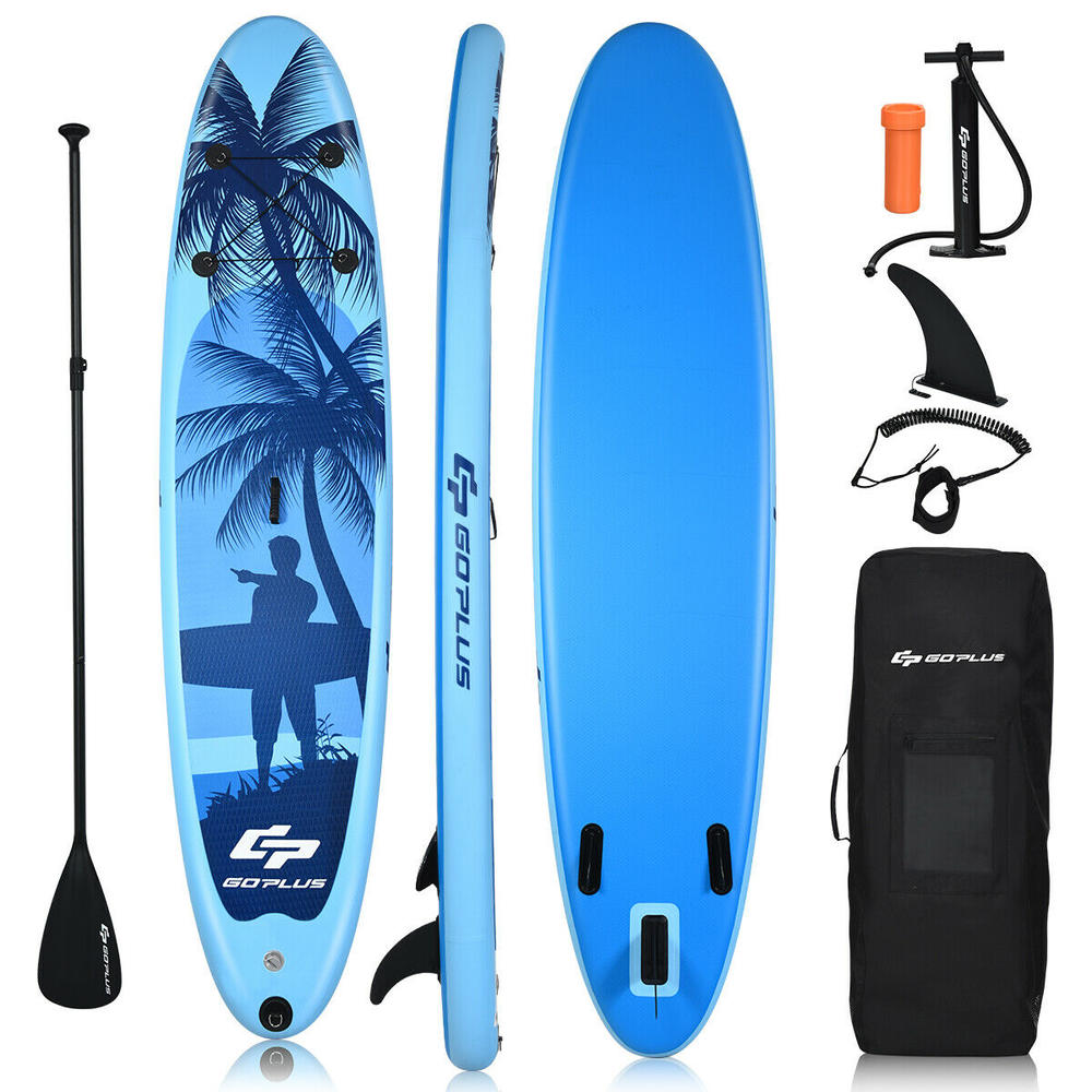 Gymax 9.8' Inflatable Stand Up Paddle Board W/Carry Bag Adjustable Paddle Adult Youth