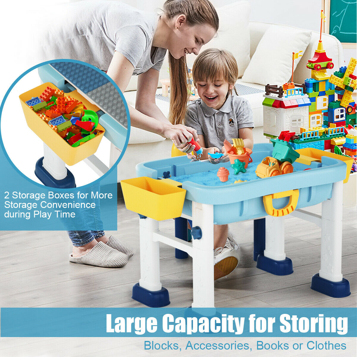 wooden activity table kmart