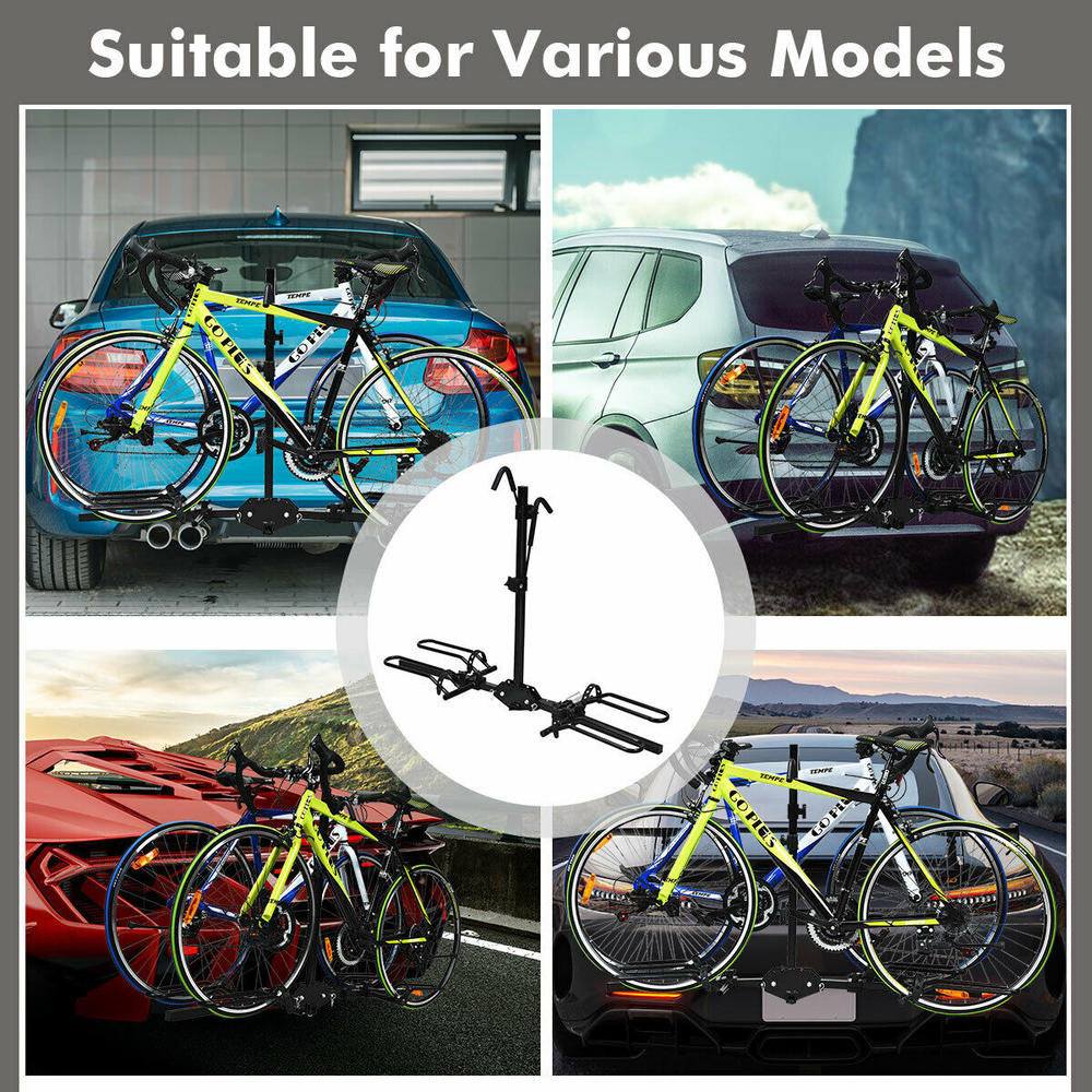 Gymax 2 Bike Carrier Platform Hitch Rack Bicycle Rider Mount Sport Fold Receiver 2"