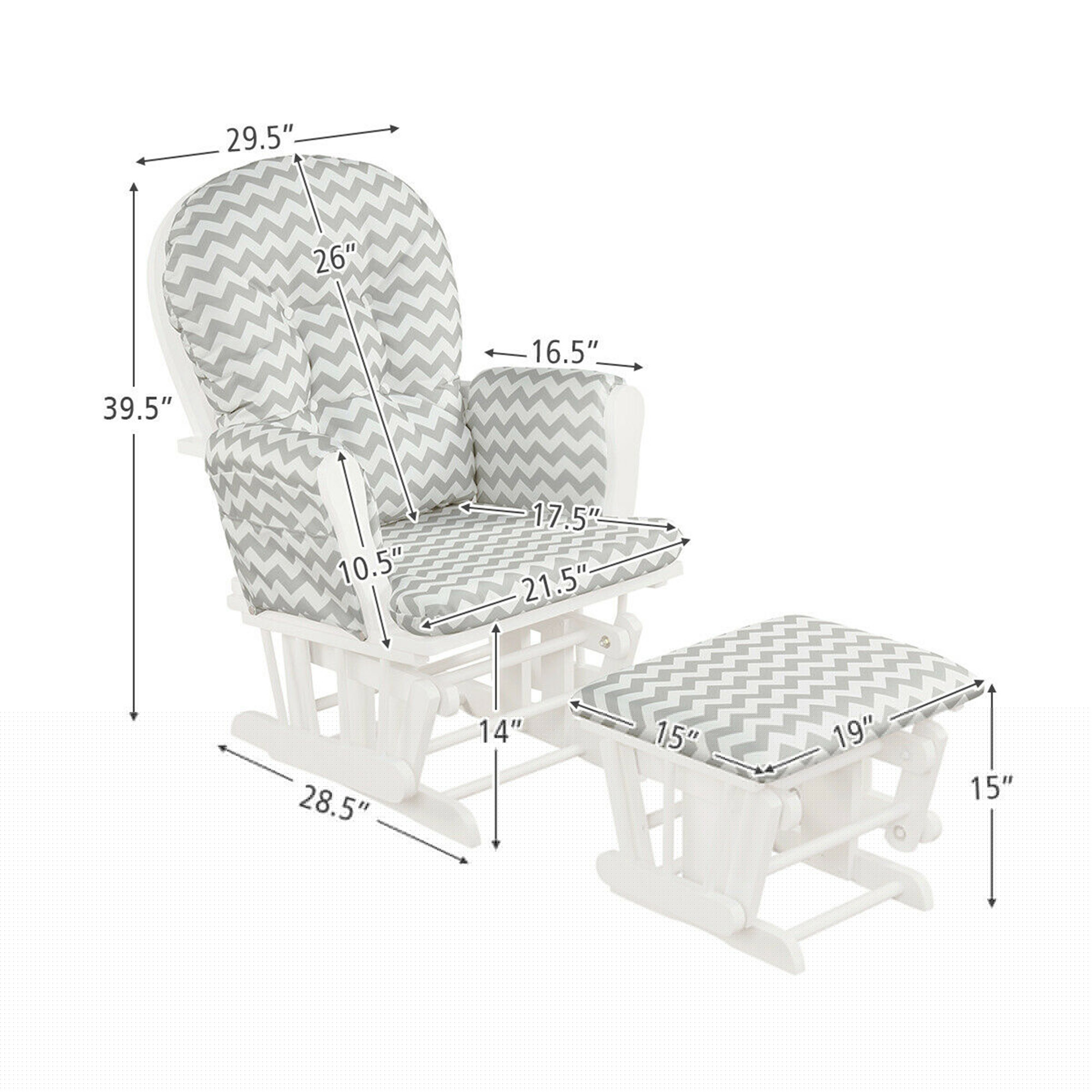 glider and ottoman set for nursery