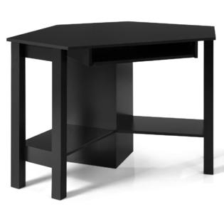 Gymax Wooden Corner Desk With Drawer Computer Pc Table Study Office Room