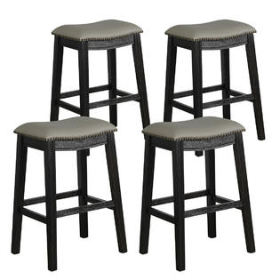 Gymax Set of 4 Saddle Bar Stool 29