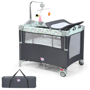 Gymax 5 In 1 Baby Beside Sleeper Bassinet Portable Crib Playard W Diaper Changer Gray Customer service help, support, information. kmart