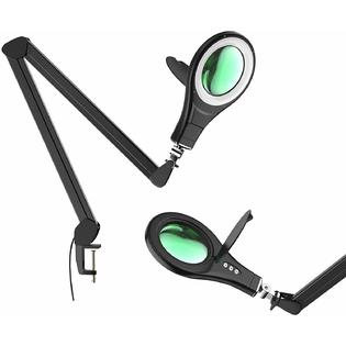 Gymax Led Desk Lamp Magnifying Glass W Swivel Arm Clamp 2 25x Magnification Home