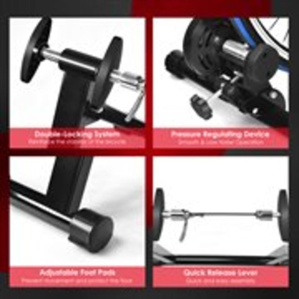 Gymax Foldable Bike Trainer Stand Cycling Exercise Stand w/ Dual-lock System
