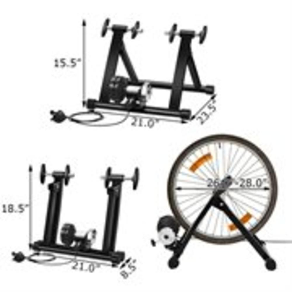 Gymax Foldable Bike Trainer Stand Cycling Exercise Stand w/ 8 Resistance Levels