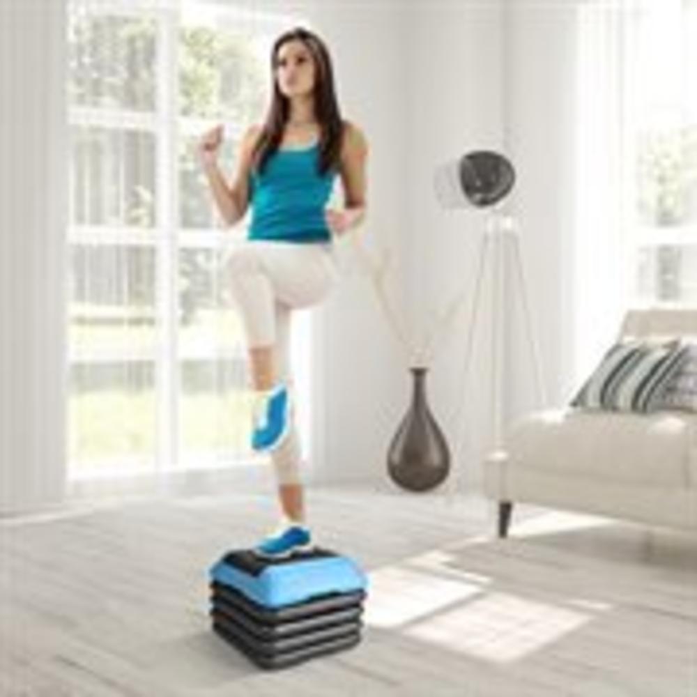 Gymax High Step Aerobic Platform Cardio Fitness Exercise Stepper w/ Risers
