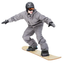Gymax Sledding Board Skiing Board W/Adjustable Foot Straps Winter Sports Snowboarding