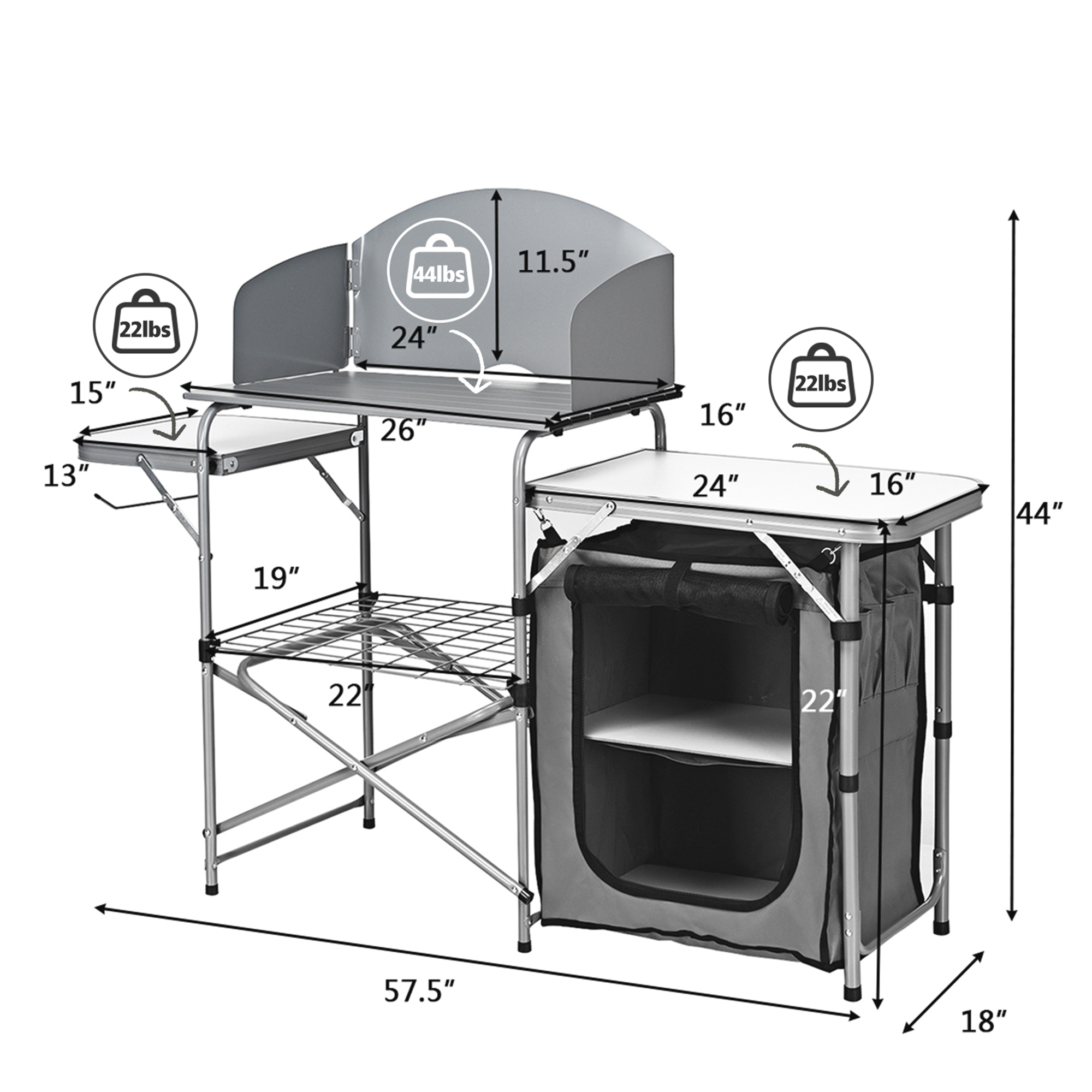 Kmart camping table hot sale