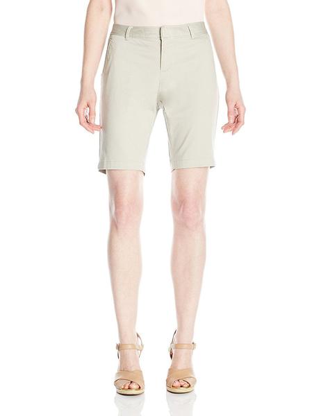 Short Dockers Homme – Taille 33 – Kaki Porcelaine – Microfibre – Plat Devant