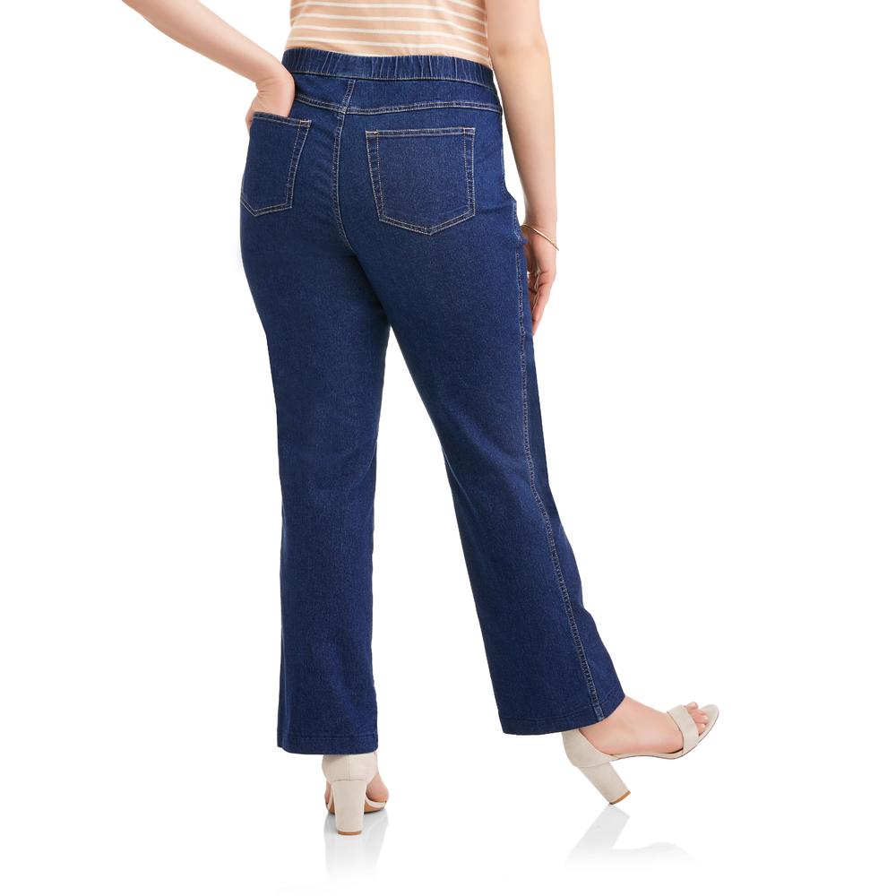 Just My Size Women's Plus Size 4 Pocket Stretch Bootcut Jeans, Dark