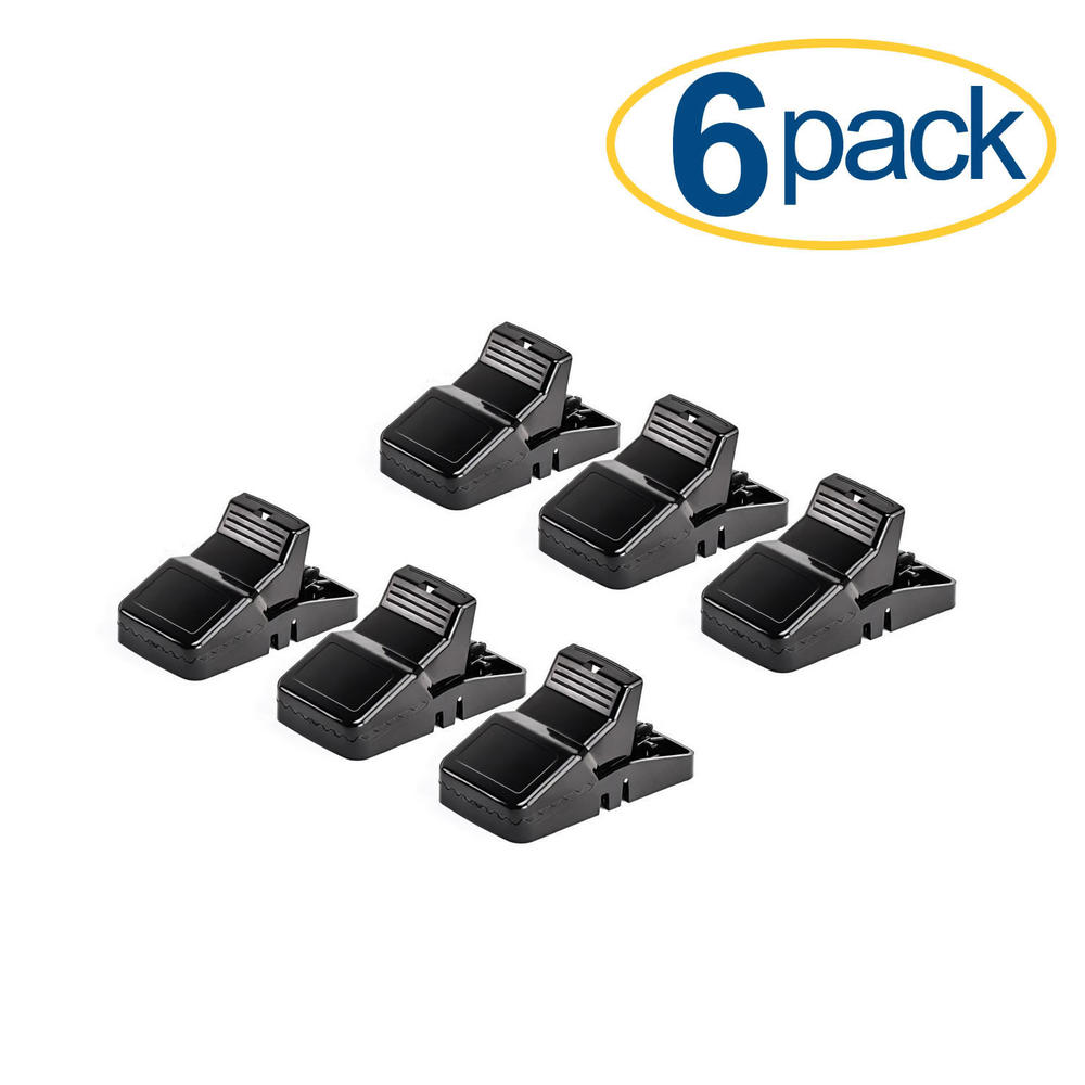 eXuby Large Powerful Rat Traps - 6 Pack - Kills Instantly with Powerful Steel Spring - Setup in Seconds - Wash & Reuse Over & Over