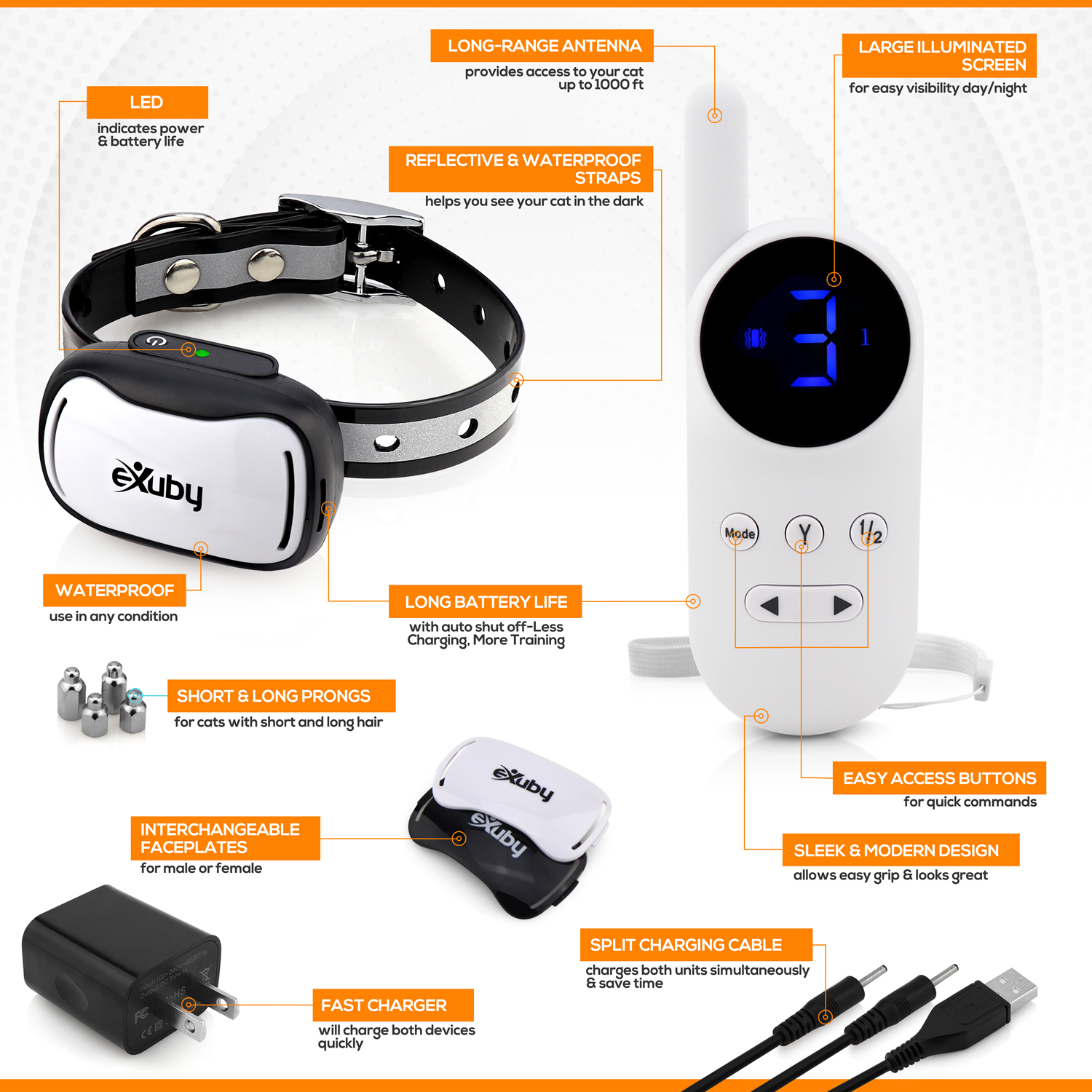 Electronic Dog Collars With Remote EXuby Small Cat Shock Collar