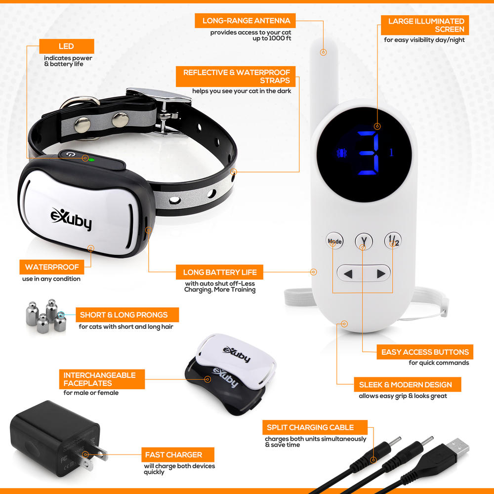 eXuby Small Cat Shock Collar w/Remote Train your Cat Properly with